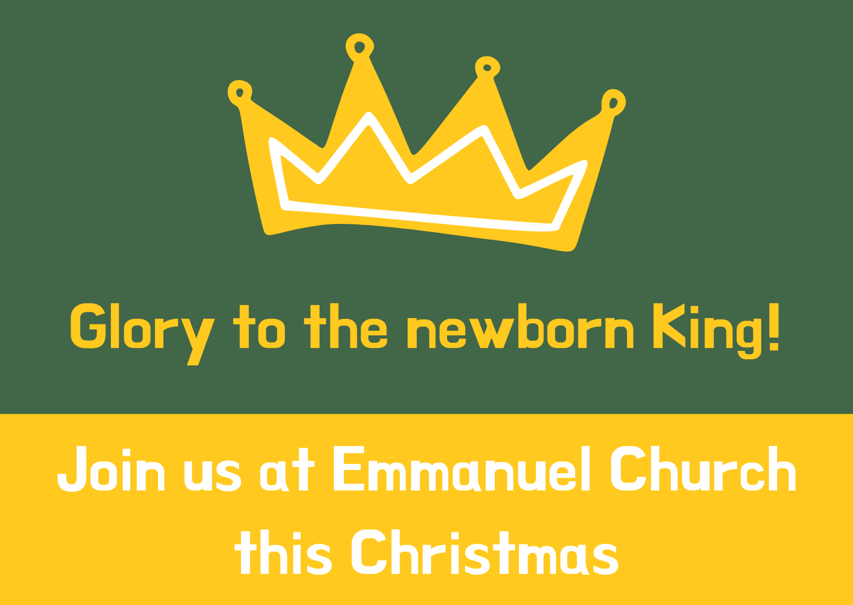 Glory to the new born King Leaflet (2)