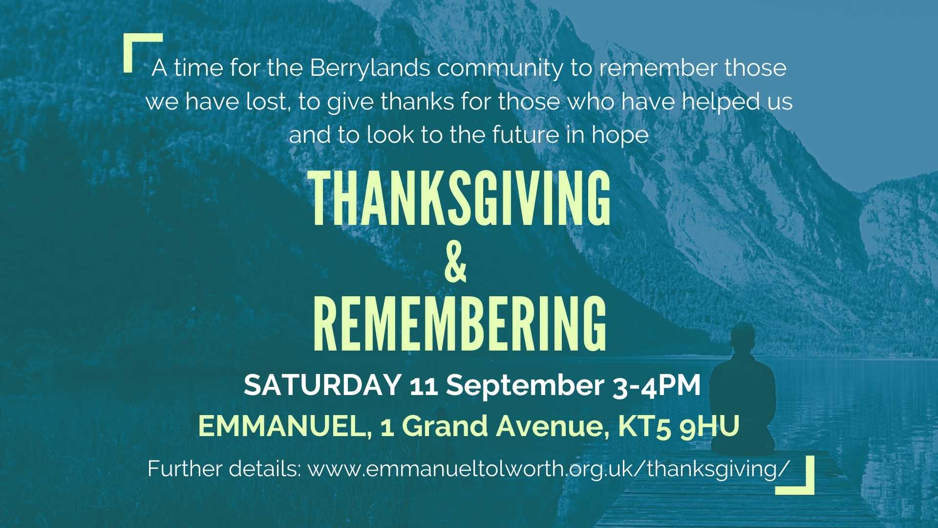 Service of Thanksgiving and Remembering