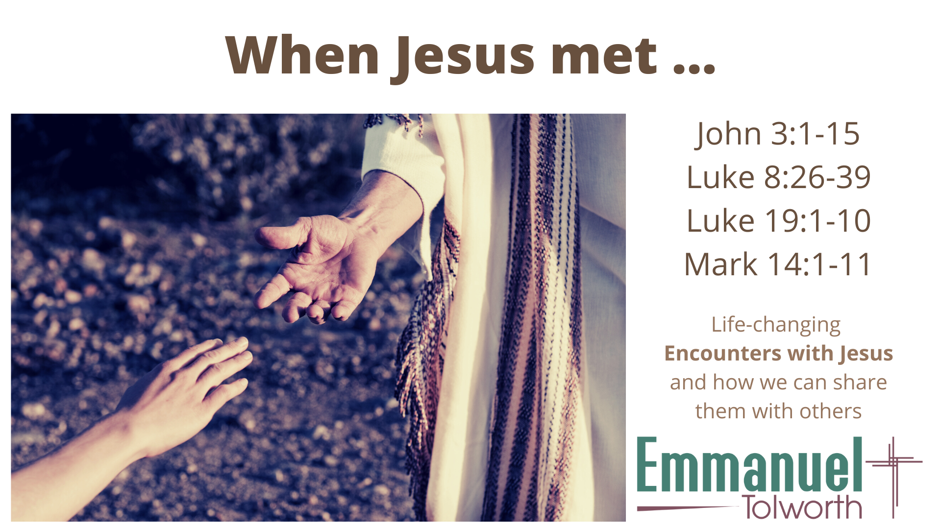 When Jesus met … an extravagant woman. Mark 14:1-11