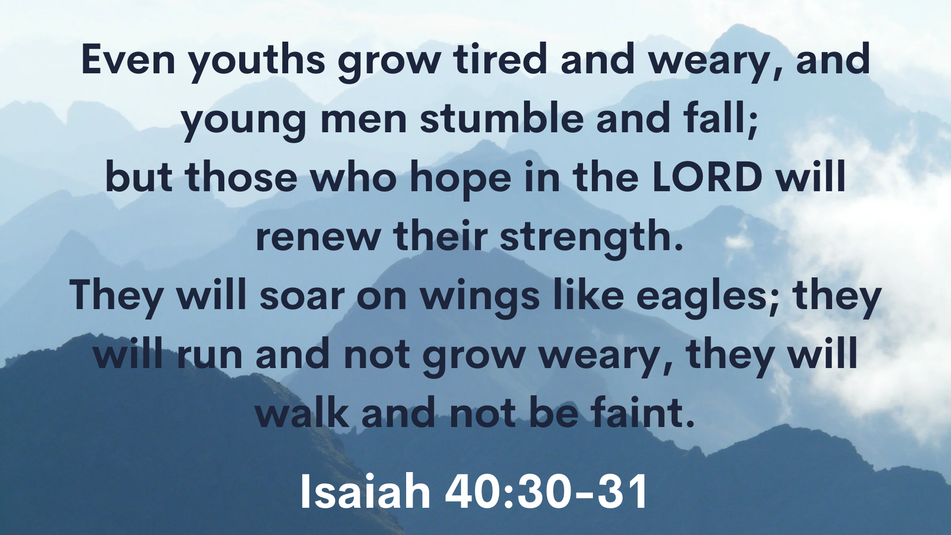 Isaiah 40:25-31 – – How does the Lord strengthen His people?