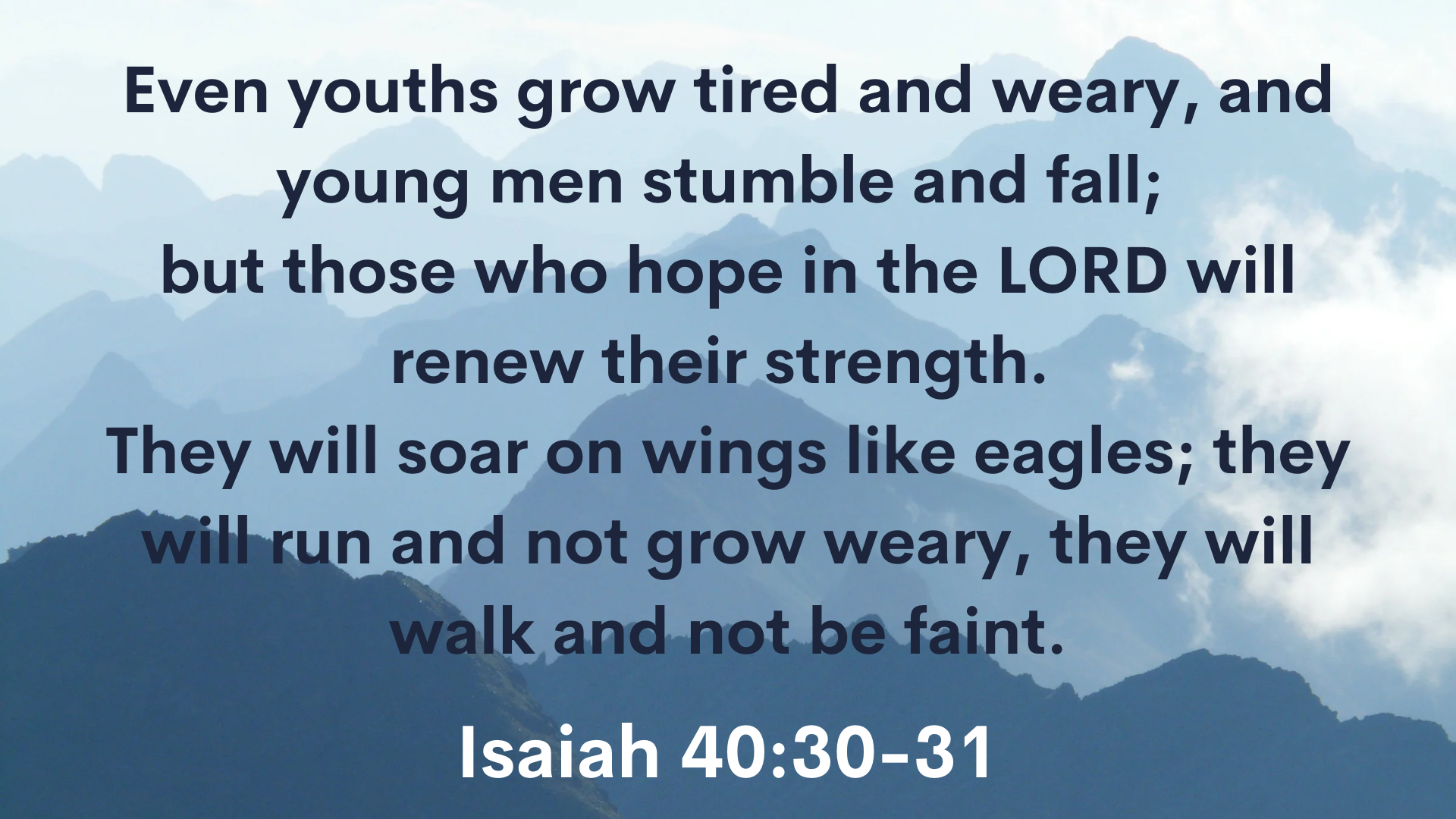 Verse of the Year – Isaiah 40:30-31